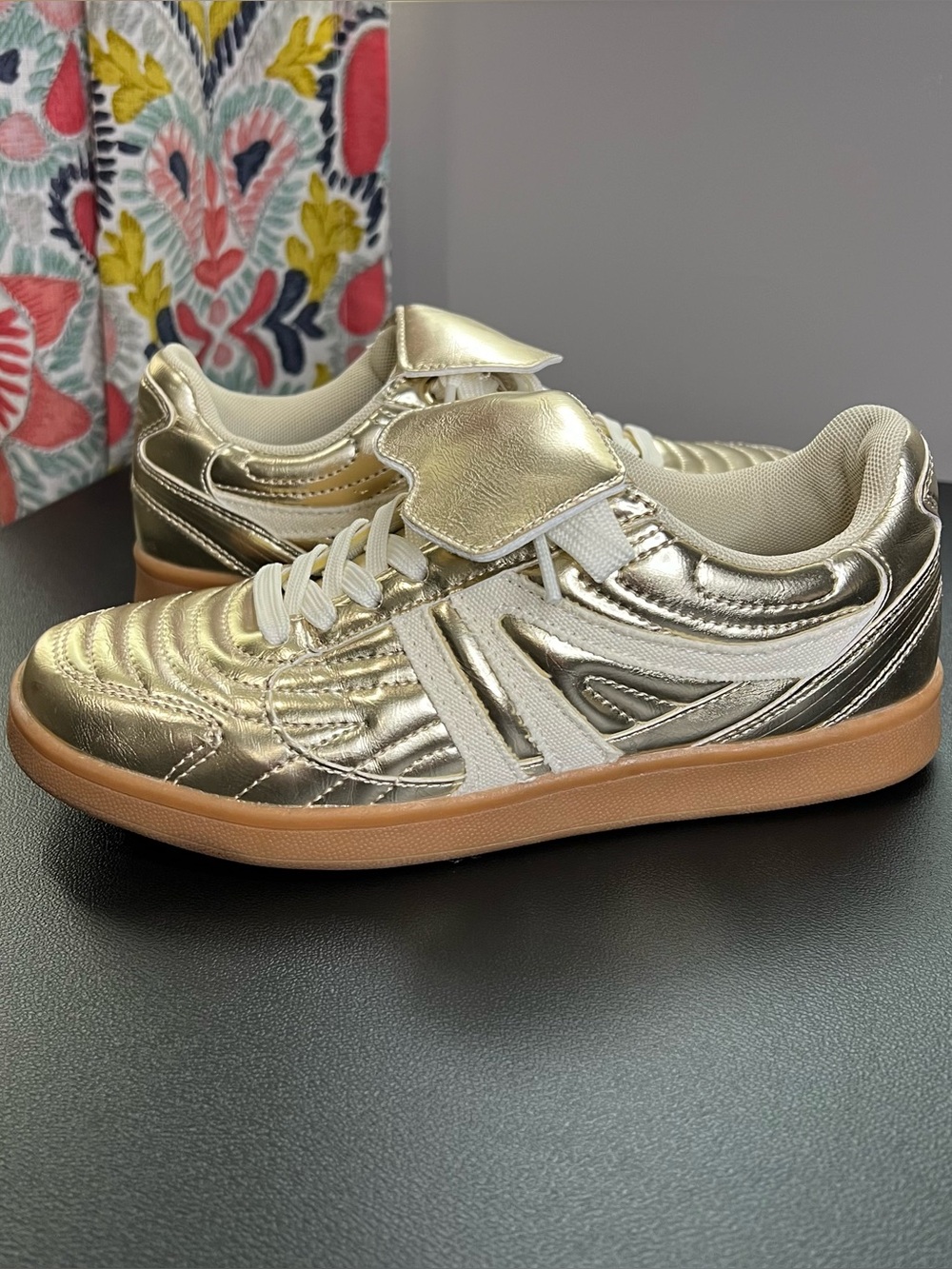 Steve Madden Madrid Gold Sneaker Size 6